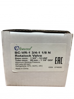 Вентиль Rotalock BC-VR-1 3/4-1 1/8 N