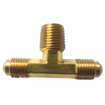 Тройник резьб. 1/4SAE M*1/8NPT M*1/4SAE M переходной